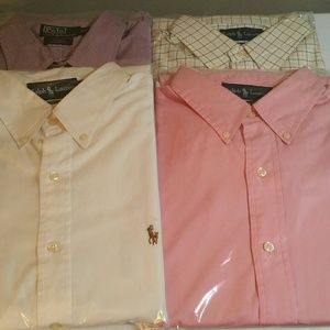 4 Ralph Lauren polo button down long sleeve shirt